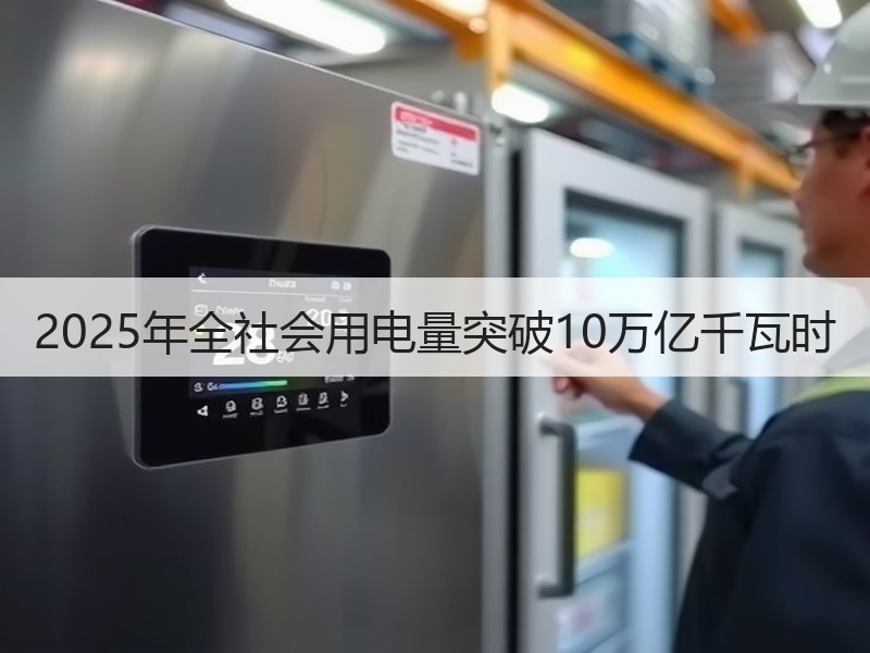 2025年全社会用电量突破10万亿千瓦时
