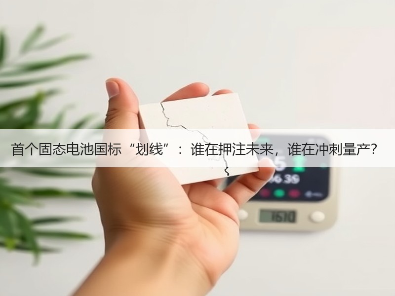 首个固态电池国标“划线”：谁在押注未来，
