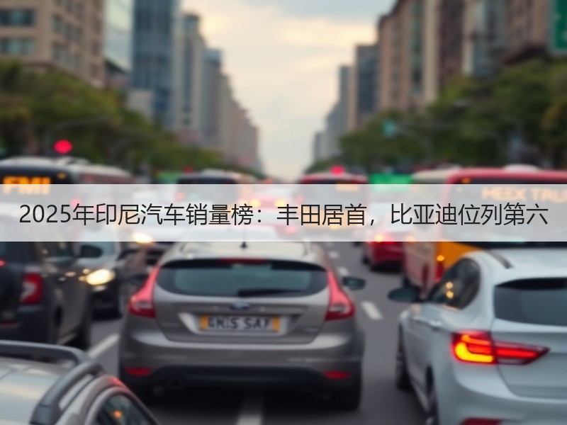 2025年印尼汽车销量榜：丰田居首，比亚