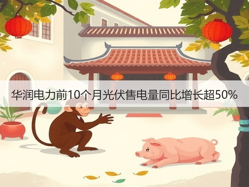 华润电力前10个月光伏售电量同比增长超5