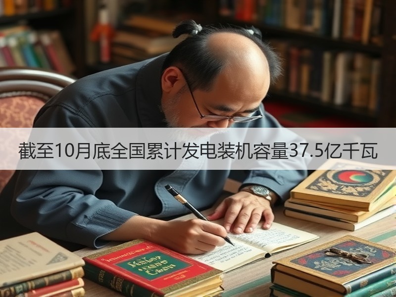 截至10月底全国累计发电装机容量37.5