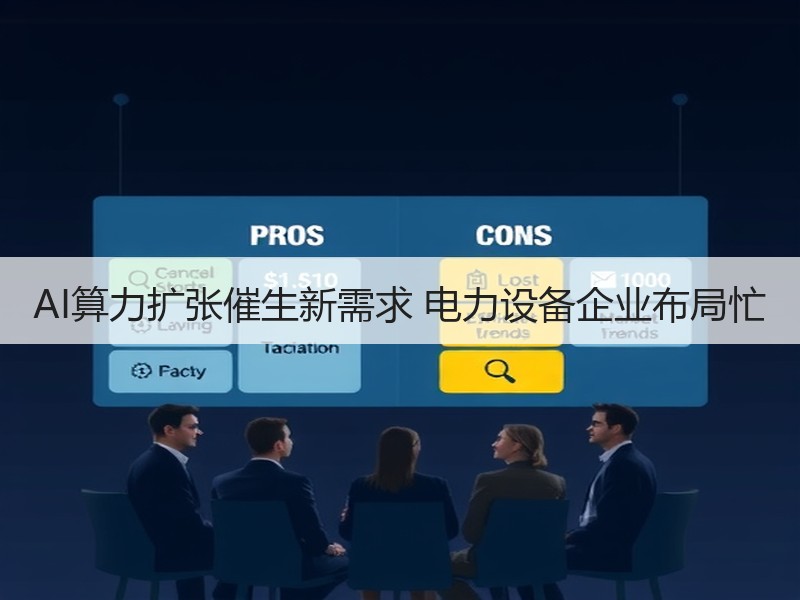AI算力扩张催生新需求 电力设备企业布局
