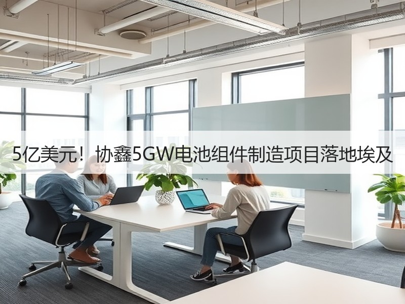 5亿美元！协鑫5GW电池组件制造项目落地