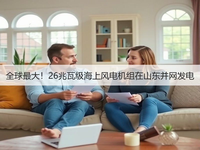 全球最大！26兆瓦级海上风电机组在山东并