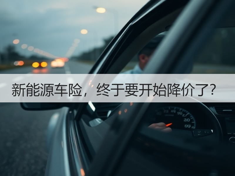 新能源车险，终于要开始降价了？