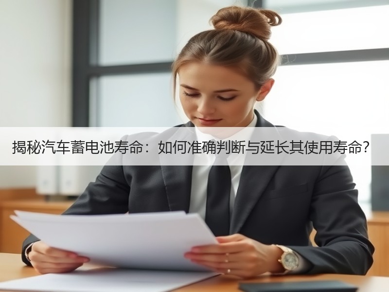 揭秘汽车蓄电池寿命：如何准确判断与延长其
