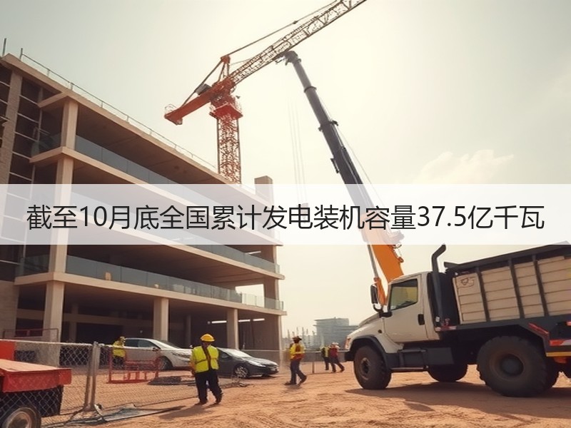 截至10月底全国累计发电装机容量37.5