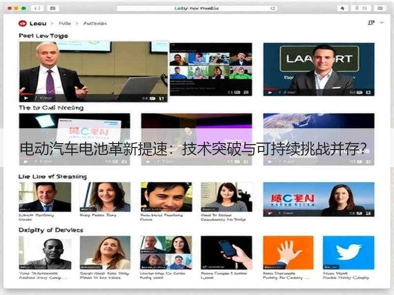 电动汽车电池革新提速：技术突破与可持续挑