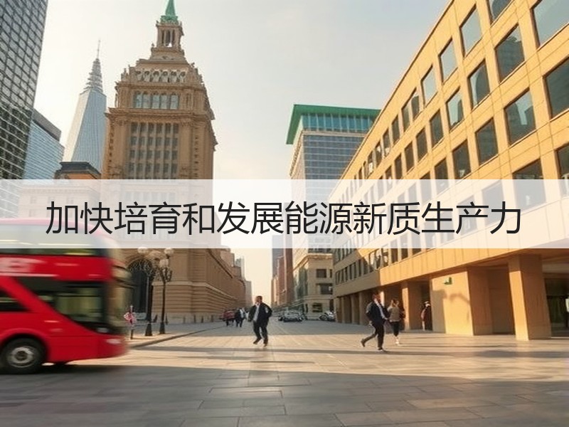 加快培育和发展能源新质生产力