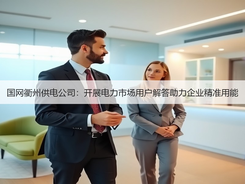国网衢州供电公司：开展电力市场用户解答助