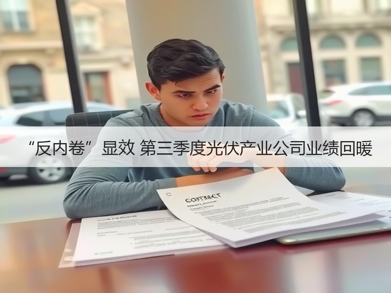 “反内卷”显效 第三季度光伏产业公司业绩