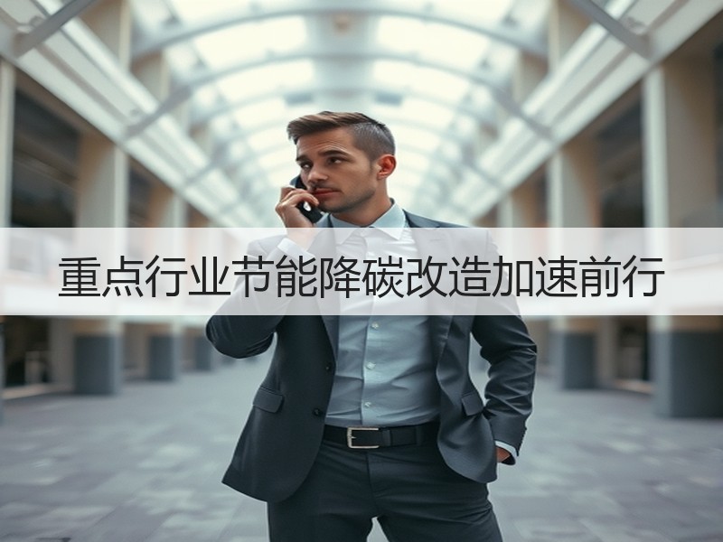 重点行业节能降碳改造加速前行