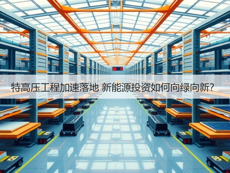 特高压工程加速落地 新能源投资如何向绿向新？