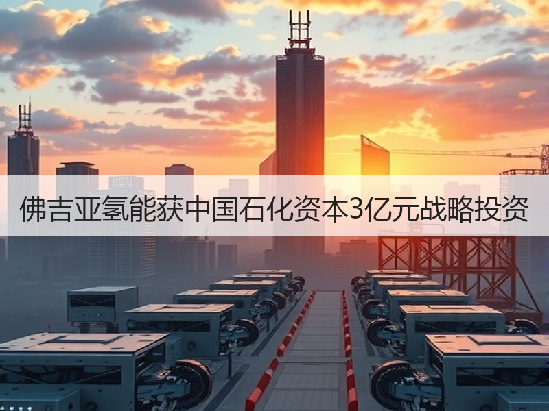 佛吉亚氢能获中国石化资本3亿元战略投资