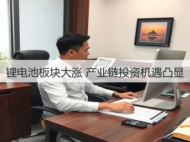 锂电池板块大涨 产业链投资机遇凸显