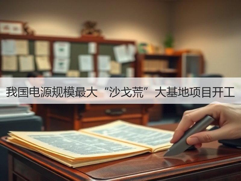 我国电源规模最大“沙戈荒”大基地项目开工