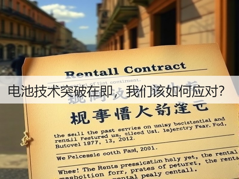 电池技术突破在即，我们该如何应对？