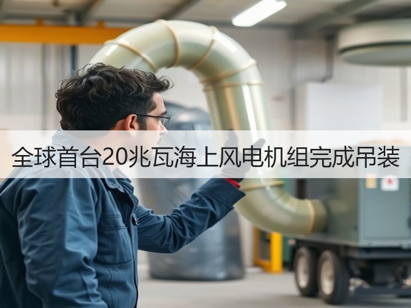 全球首台20兆瓦海上风电机组完成吊装