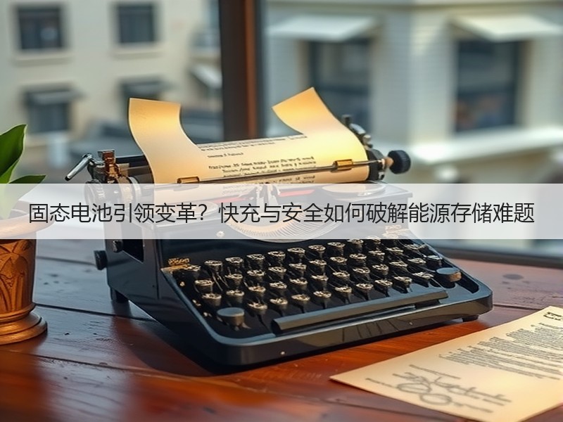 固态电池引领变革？快充与安全如何破解能源