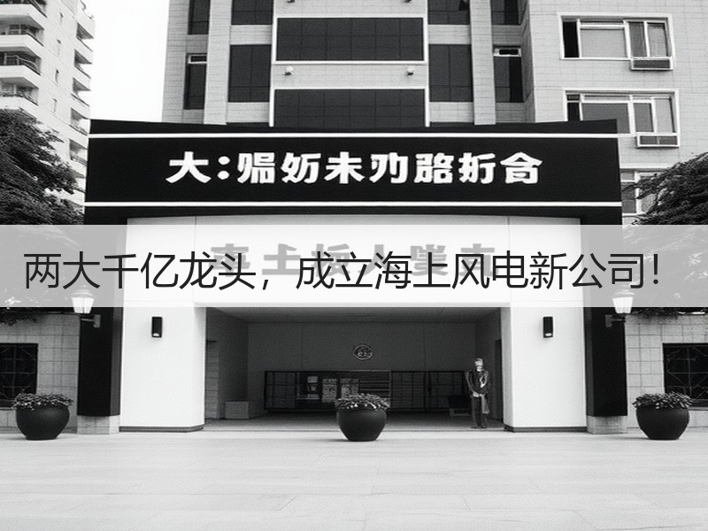 两大千亿龙头，成立海上风电新公司！