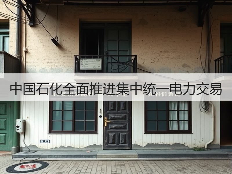 中国石化全面推进集中统一电力交易
