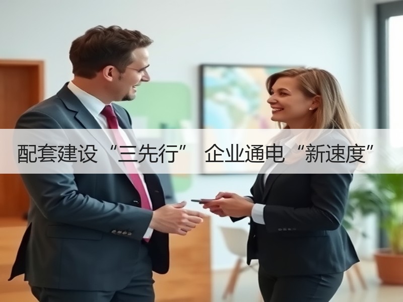 配套建设“三先行” 企业通电“新速度”
