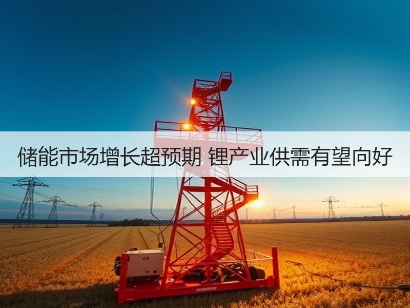 储能市场增长超预期 锂产业供需有望向好