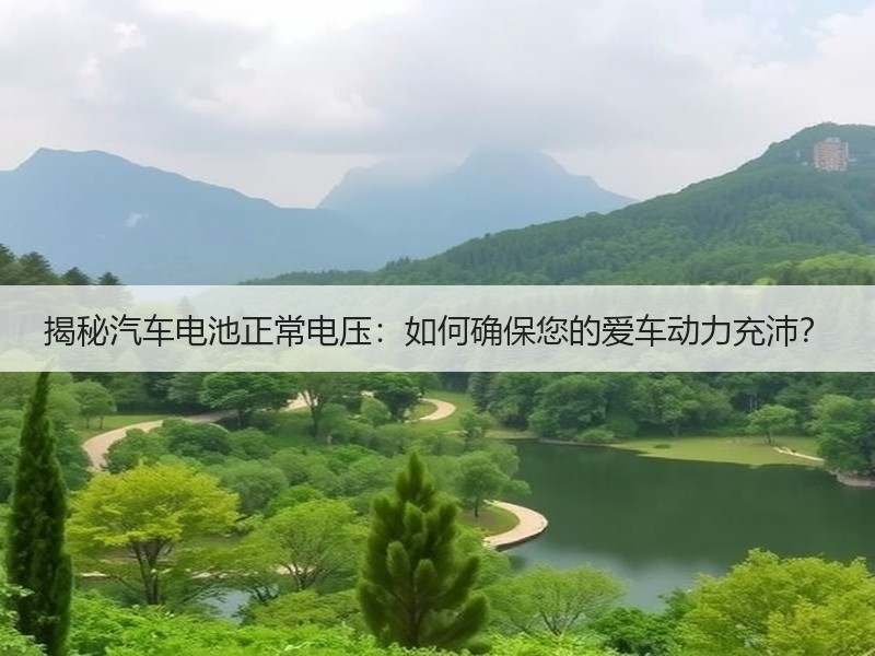 揭秘汽车电池正常电压：如何确保您的爱车动