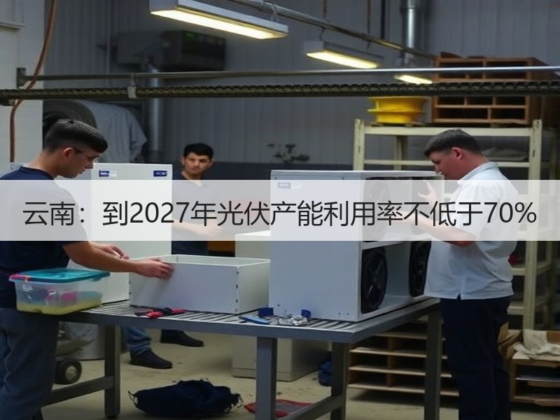 云南：到2027年光伏产能利用率不低于7