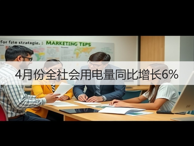 4月份全社会用电量同比增长6%