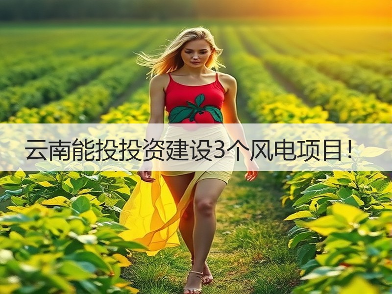 云南能投投资建设3个风电项目！