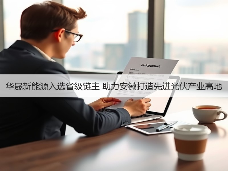 华晟新能源入选省级链主 助力安徽打造先进
