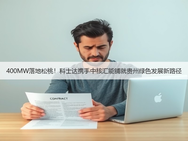 400MW落地松桃！科士达携手中核汇能铺