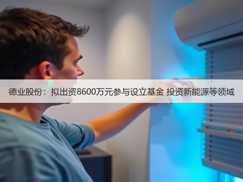 德业股份：拟出资8600万元参与设立基金