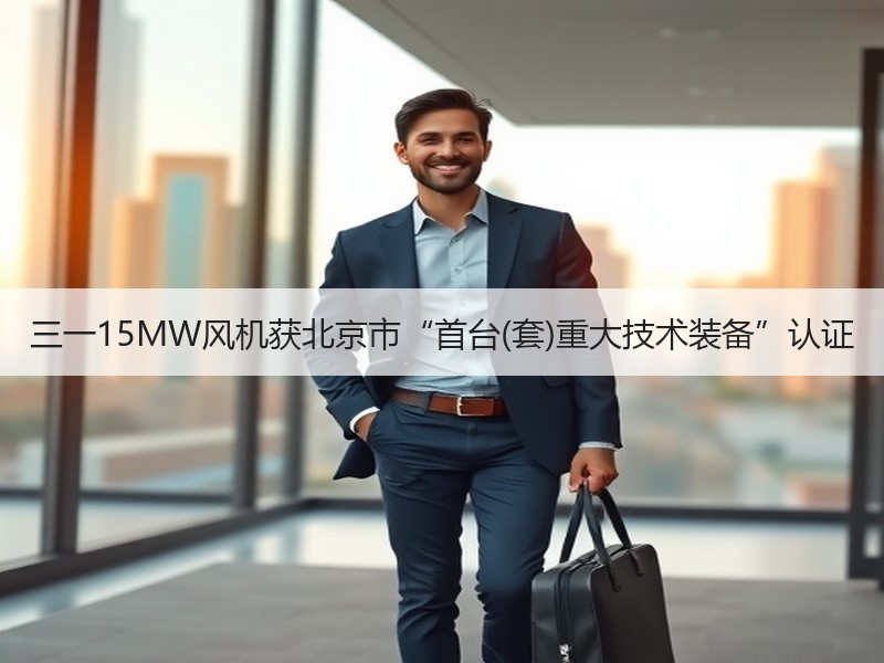三一15MW风机获北京市“首台(套)重大