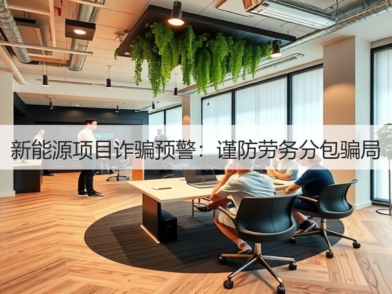 新能源项目诈骗预警：谨防劳务分包骗局