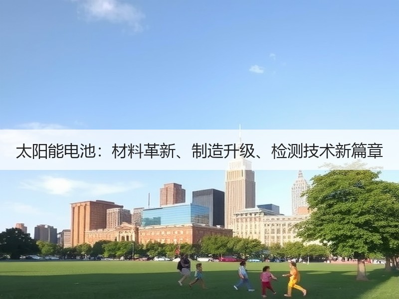 太阳能电池：材料革新、制造升级、检测技术