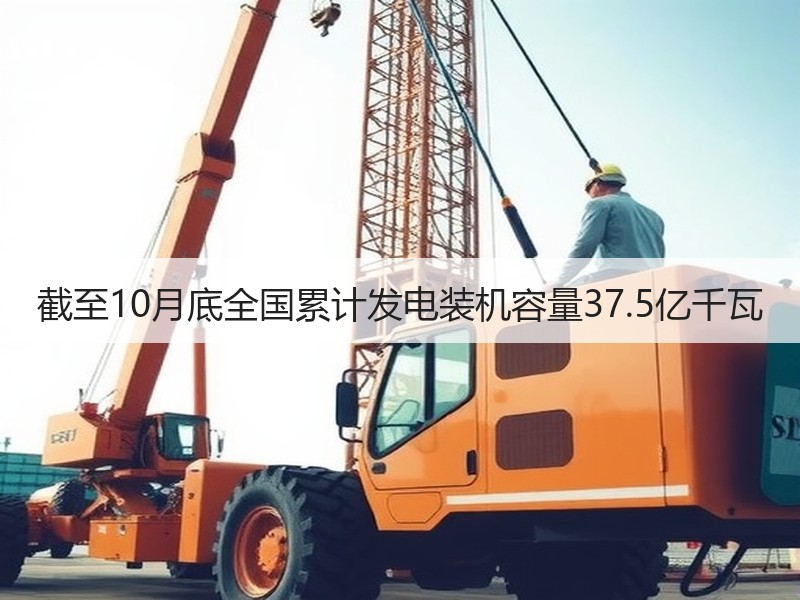 截至10月底全国累计发电装机容量37.5