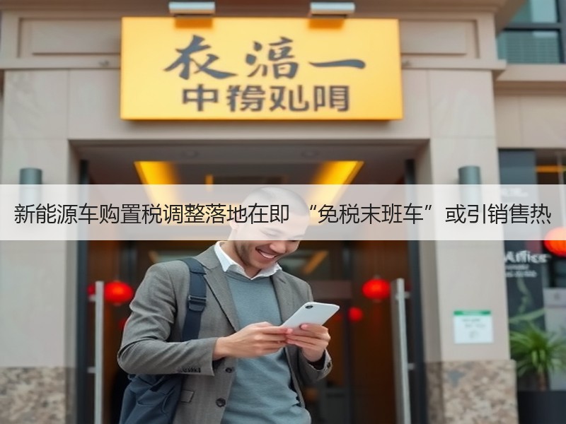 新能源车购置税调整落地在即 “免税末班车