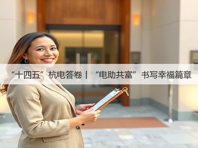 “十四五”杭电答卷丨“电助共富”书写幸福