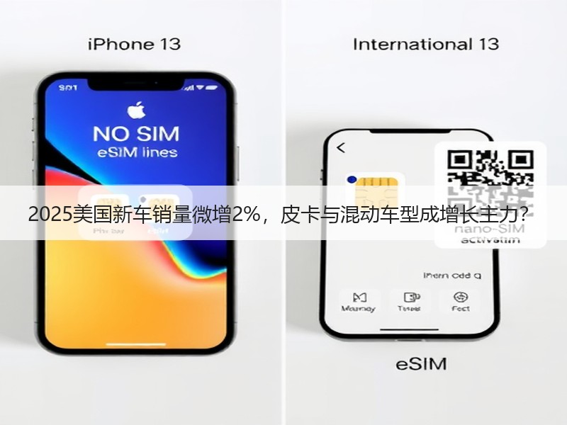 2025美国新车销量微增2%，皮卡与混动