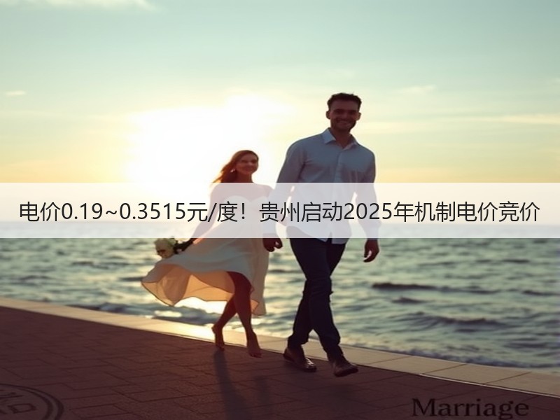 电价0.19~0.3515元/度！贵州启