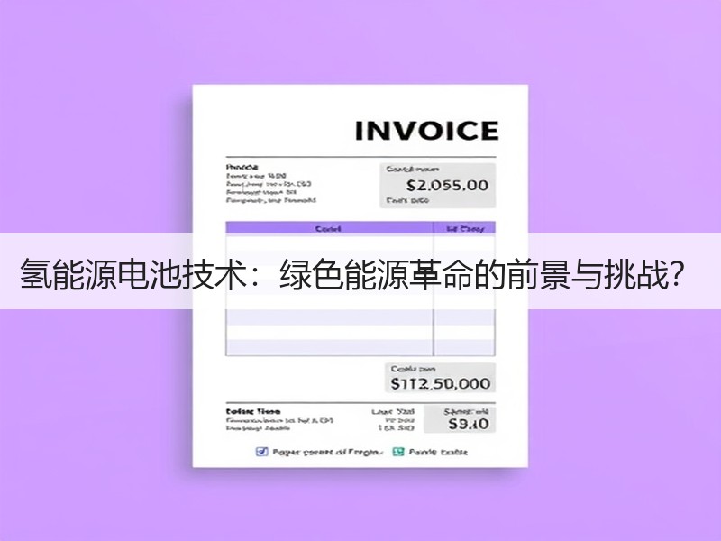氢能源电池技术：绿色能源革命的前景与挑战