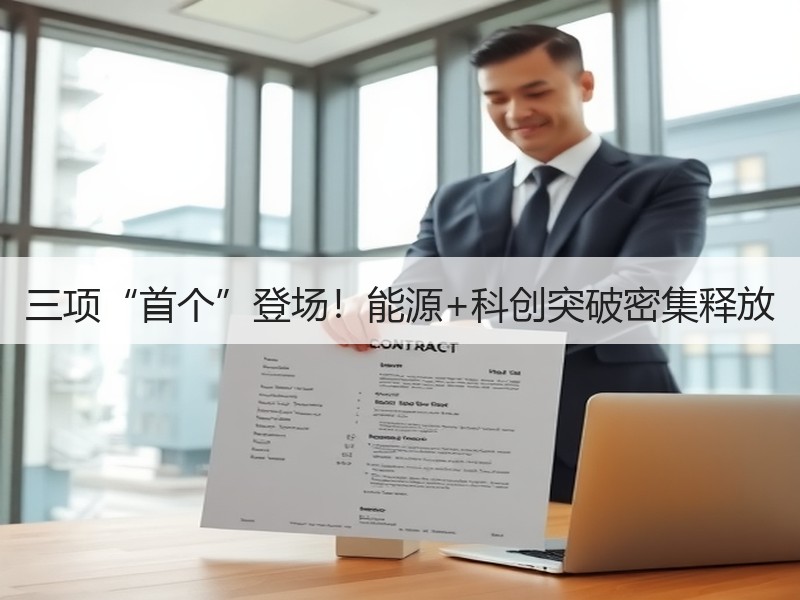 三项“首个”登场！能源+科创突破密集释放