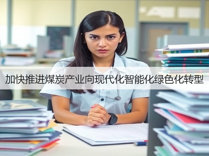 加快推进煤炭产业向现代化智能化绿色化转型