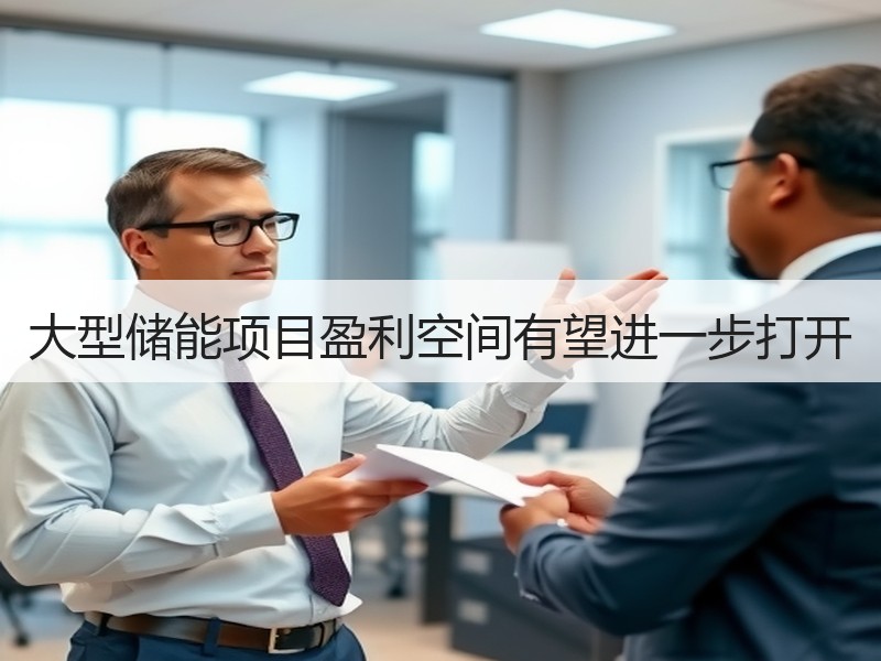 大型储能项目盈利空间有望进一步打开