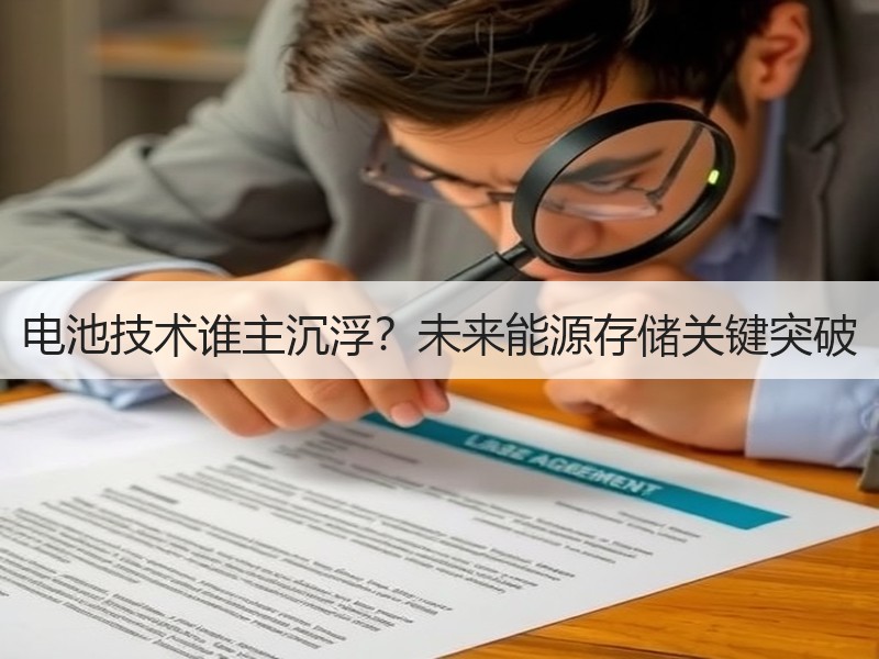 电池技术谁主沉浮？未来能源存储关键突破