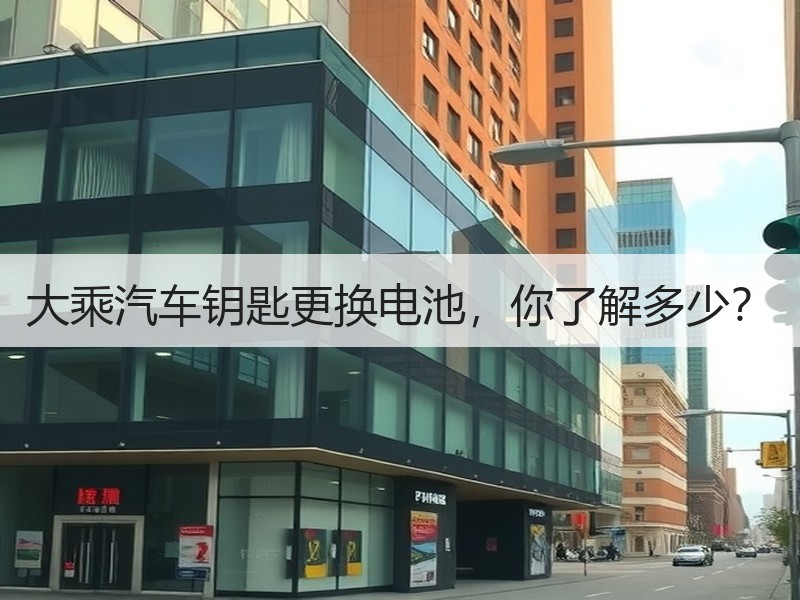 大乘汽车钥匙更换电池，你了解多少？