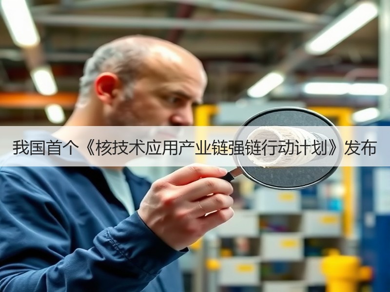 我国首个《核技术应用产业链强链行动计划》