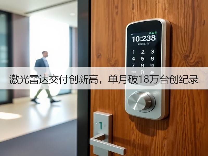 激光雷达交付创新高，单月破18万台创纪录